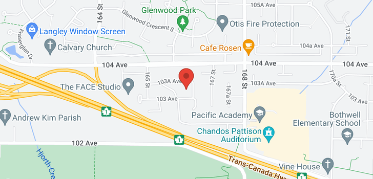 map of 16556 103 AVENUE